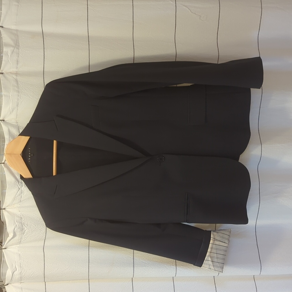 Theory - Gabe B, single button, navy blazer, size 12